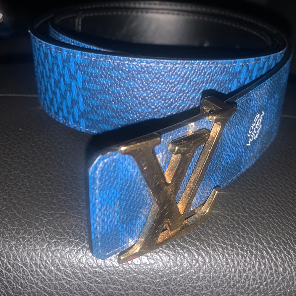 Louis Vuitton Blue Damier Belt